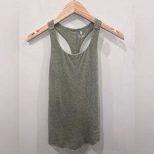 Free People Movement Olive Green Scoop Neck Racerback Tank Top in Size Small
